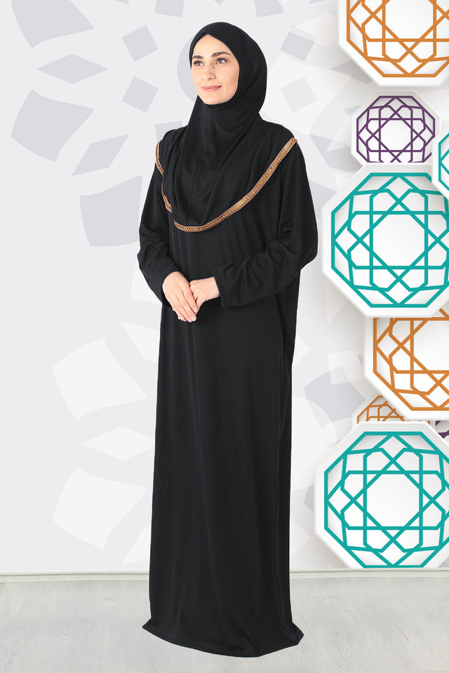 Black / Gold Practical Prayer Dress