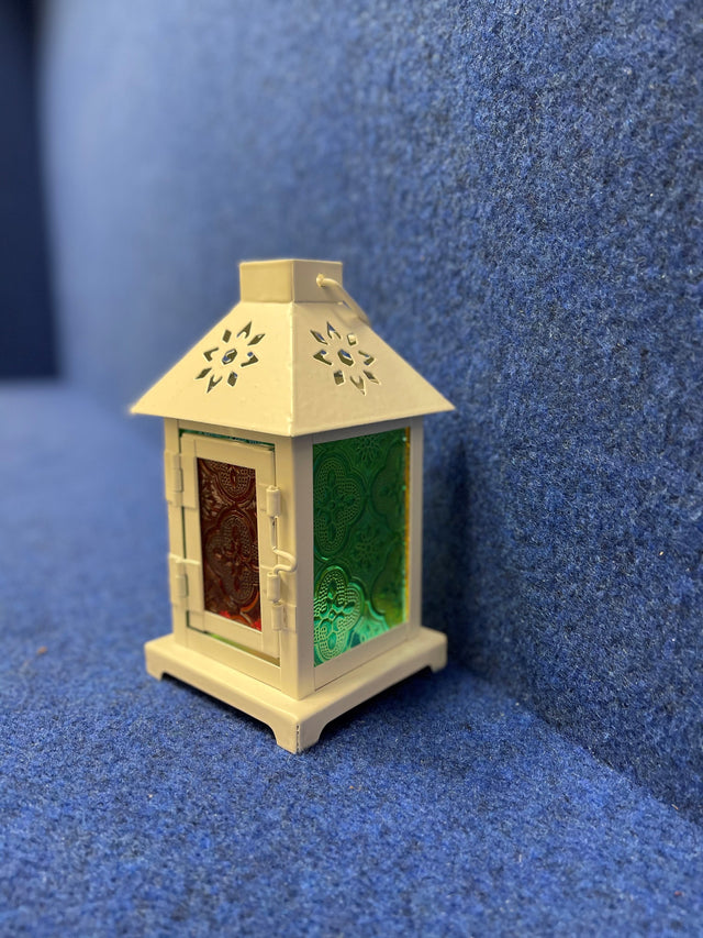 LANTERN WHITE MULTI-COLOUR GLASS HUT DOME