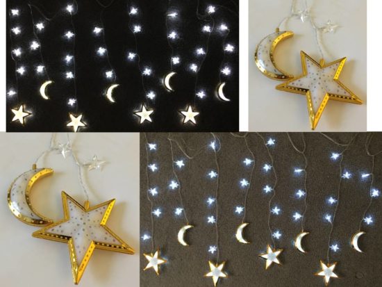 FLASHING LIGHTS MOON & STAR