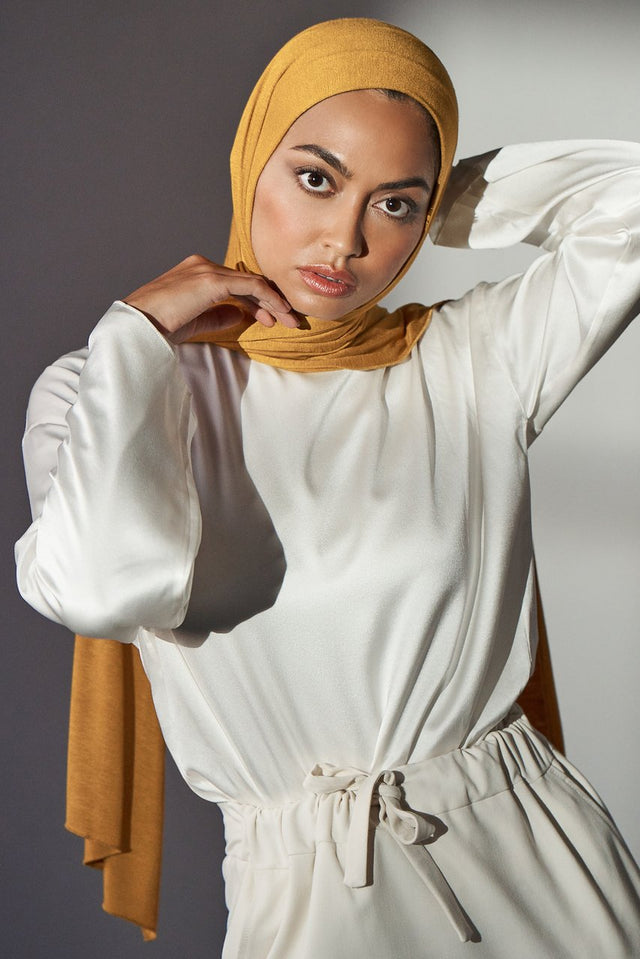 Dark Honey Jersey Hijab