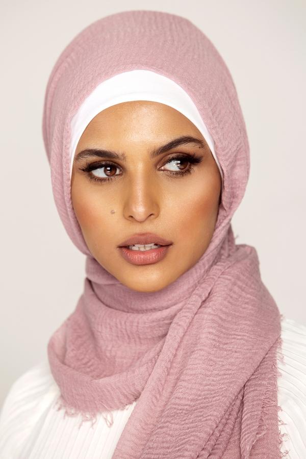 Azalea Flower Color Crinkle Hijab