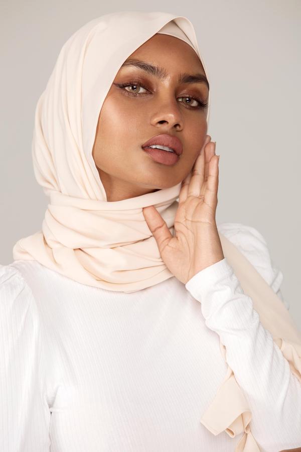 Ivory Chiffon Hijab