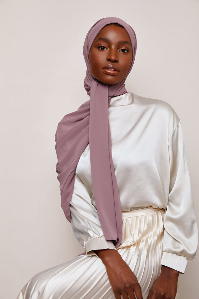 Rose Taupe Chiffon Hijab
