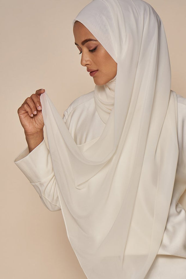White Chiffon Hijab