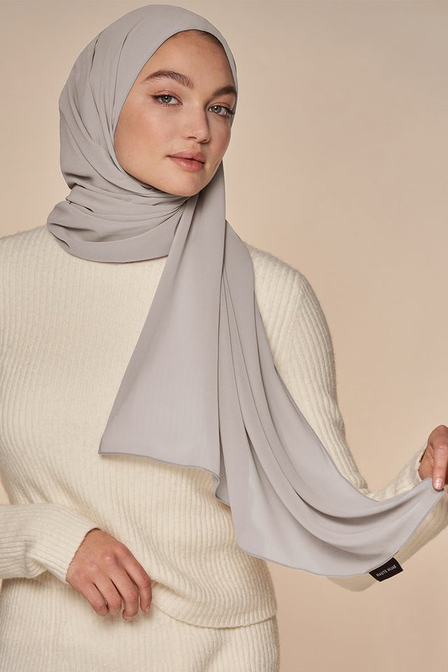 Light Grey Chiffon Hijab