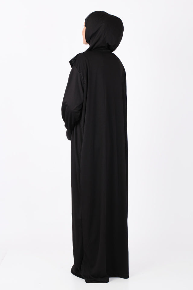 Black Zippered Prayer Dress