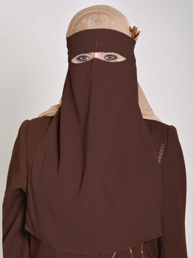 Brown 3 Layers Niqab