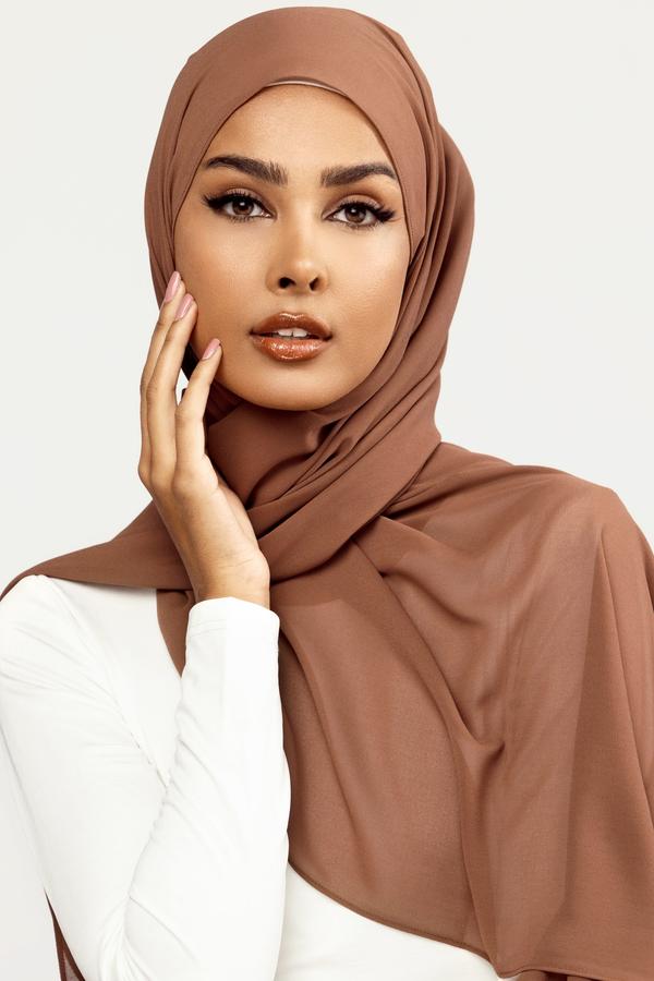 Chocolate Crème Chiffon Hijab