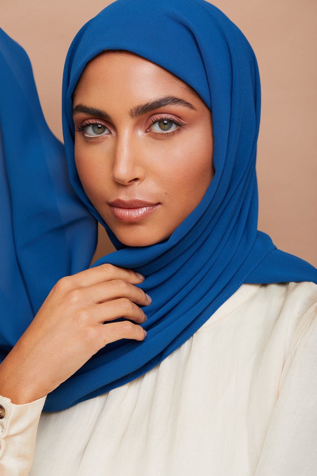 Denim Chiffon Hijab