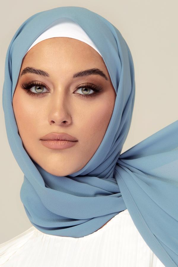 Light Blue Chiffon Hijab