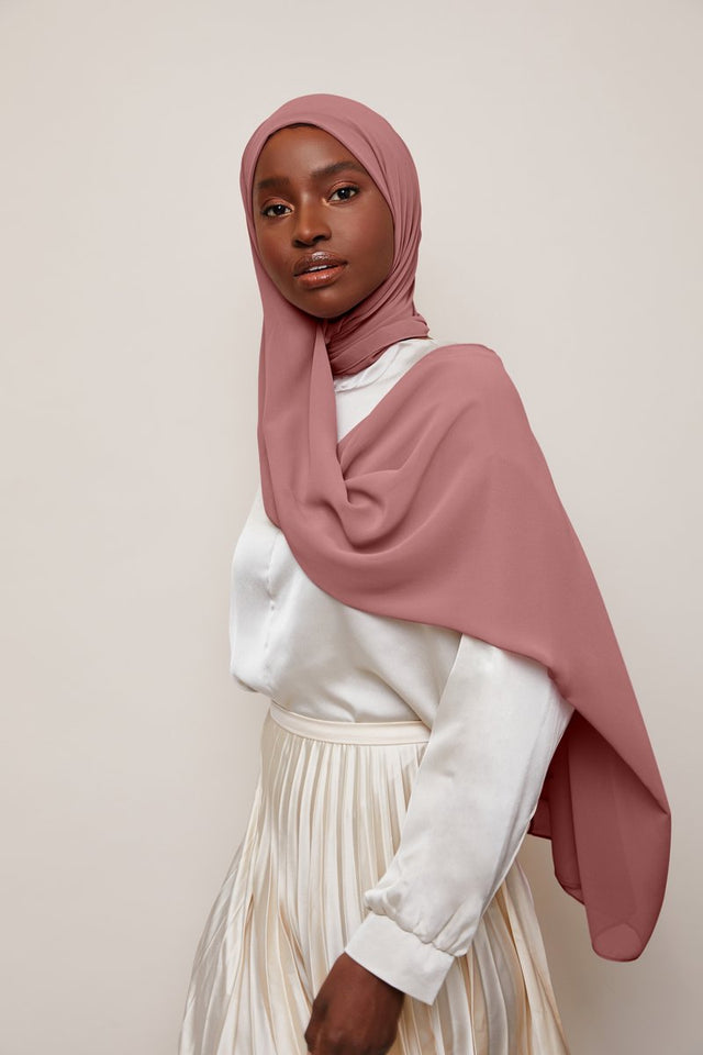 Dusty Rose Chiffon Hijab