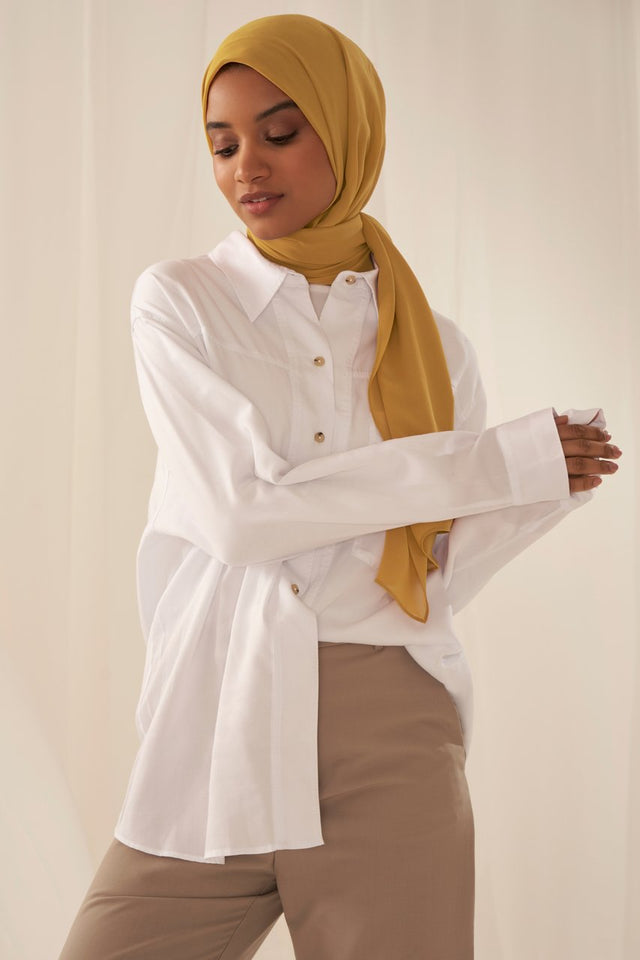 Gold Chiffon Hijab