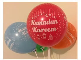 30 Pack Colourful Ramadan Balloons