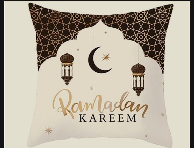 Ramadan Kareem Linen Cushion Cover