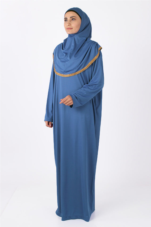 Indigo Zippered Prayer Dress