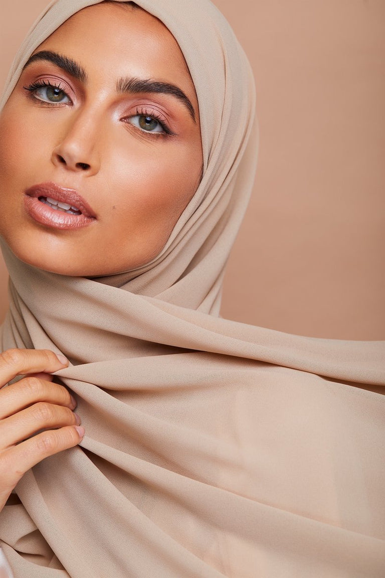 Light Taupe Chiffon Hijab