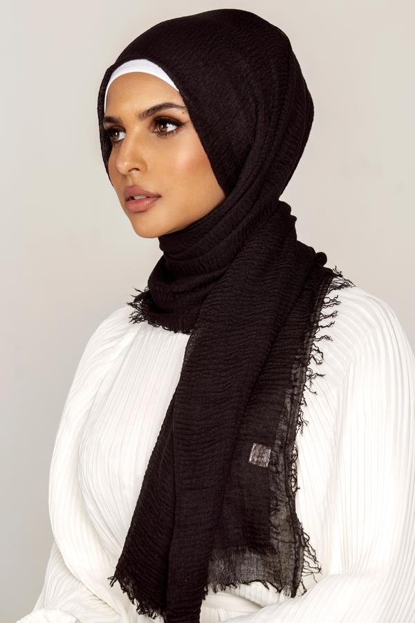 Brown Crinkle Hijab