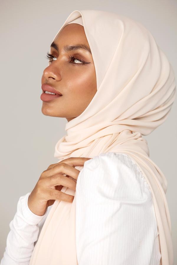 Ivory Chiffon Hijab