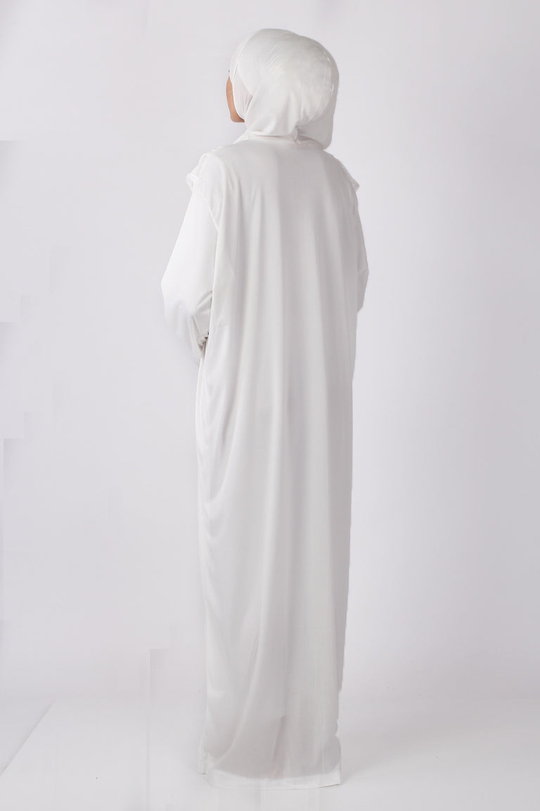 White Zippered Prayer Dress