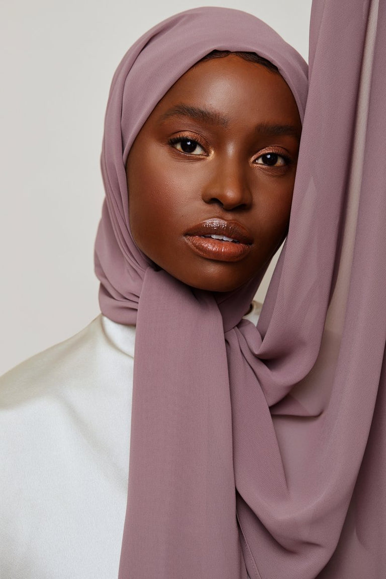 Rose Taupe Chiffon Hijab