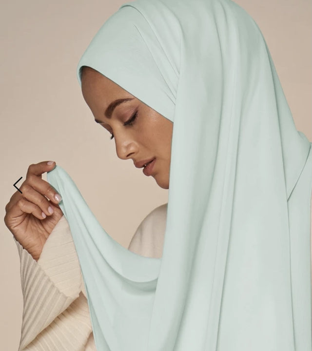 Pale Mint Chiffon Hijab